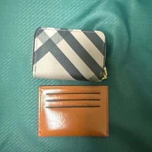 Checkered and Brown Card  Holders